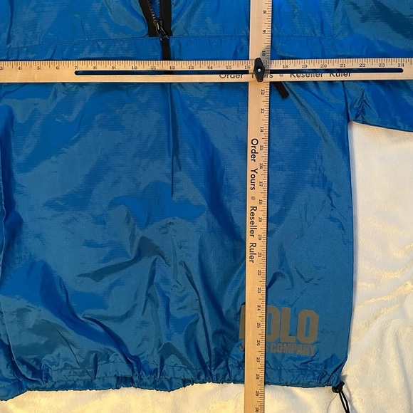 Vintage Polo Jeans Ralph Lauren Jacket M Blue Anorak Windbreaker Rain Track Y2K - Picture 5 of 8